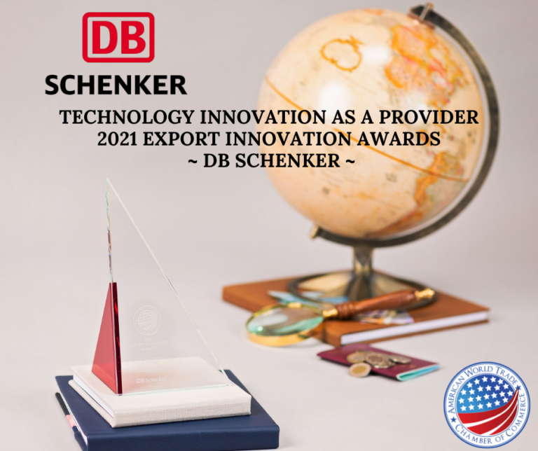 Schenker tecnhology innovationas a provider 2021 export innovation awards, DB Schenker
